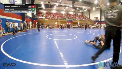 90 lbs Semifinal - Brady McDonald, Raw Wrestling Club vs Kade Cole, Coweta Tiger Wrestling