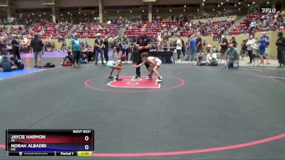 57-67 lbs Quarterfinal - Jaycie Harmon, OK vs Norah Albadri, MO