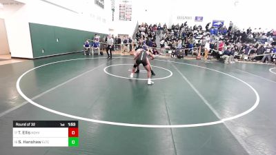 138 lbs Round Of 32 - Ty Ellis, North Haven vs Sebastian Hanshaw, Ellis Tech