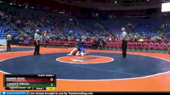 120 lbs Champ. Round 1 - Gianna Rossi, Hoffman Estates (H.S.) vs Cadence Diduch, Freeport (H.S.)