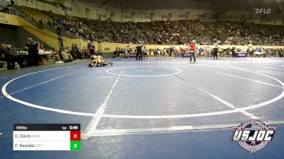 155 lbs Consi Of 32 #2 - Daniel Davis, Cashion Youth Wrestling vs Peyton Besabe, Standfast