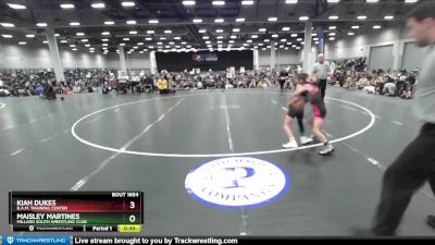 51-55 lbs 1st Place Match - Maisley Martines, Millard South Wrestling Club vs Kiah Dukes, B.A.M. Training Center