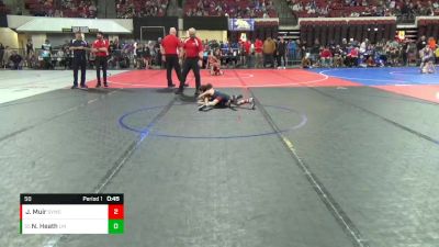 50 lbs Cons. Round 5 - Nash Heath, Laurel Matburners vs Jax Muir, Spartan Youth Wrestling Club