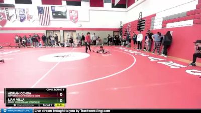 59 lbs Cons. Round 1 - Adrian Ochoa, Toppenish USA Wrestling Club vs Liam Villa, Scrap Yard Garage Wrestling