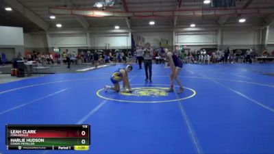 115 lbs Cons. Round 2 - Leah Clark, Fowlerville vs Harlie Hudson, Canon-McMillan