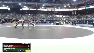 165 lbs Cons. Round 3 - Gunnar Tamez, Vale vs Derek Riggs, Nampa Christian