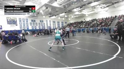 130 lbs Champ. Round 1 - Amanda Wilson, Foothill (Santa Ana) vs Jaelynn Hernandez, Schurr