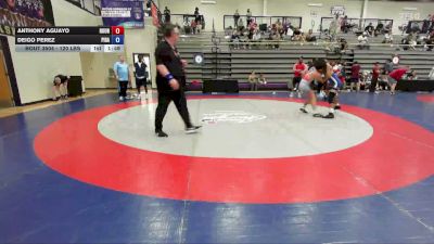 120 lbs Quarterfinal - Anthony Aguayo, Roundtree Wrestling Academy vs Deigo Perez, Pirate Style Wrestling