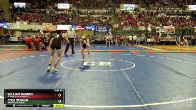 AA - 126 lbs Champ. Round 1 - William Barnes, Flathead (Kalispell) vs Cole Schaub, Billings Skyview