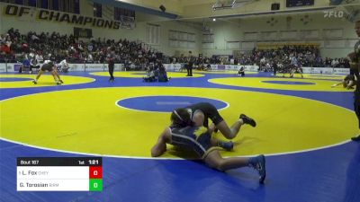 153 lbs Round Of 32 - Liam Fox, Cheyenne East (WY) vs Greg Torosian, Birmingham