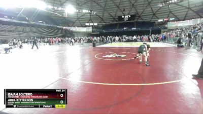 63 lbs Champ. Round 2 - Isaiah Soltero, Anacortes Hawkeyes Wrestling Club vs Abel Kittelson, South West Washington Wrestling Club