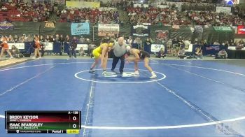 A - 138 lbs 1st Place Match - Brody Keysor, Sidney / Fairview vs Isaac Beardsley, Custer Co. (Miles City)