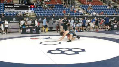 157 lbs Cons. Rd Of 128 - Nathaniel Roybal, New Mexico vs Owen Clark, New York