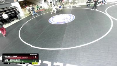 132 lbs Cons. Round 3 - Noe Hernandez, Hoover High School Wrestling vs Patrick Turk, Junipero Serra High School Wrestling