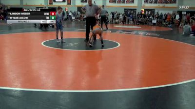 95 lbs Round 3 - Myles Jacobi, Trojan Warrior Elite vs Landon Weber, Delaware County Wrestling Club