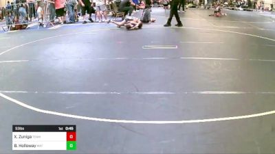 53 lbs Consi Of 8 #2 - Xipilli Zuniga, Team Aggression vs Bear Holloway, Mat Demon WC