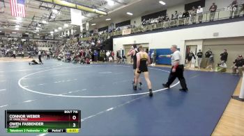 157 lbs Cons. Round 5 - Connor Weber, St. Croix Falls vs Owen Fasbender, Cadott