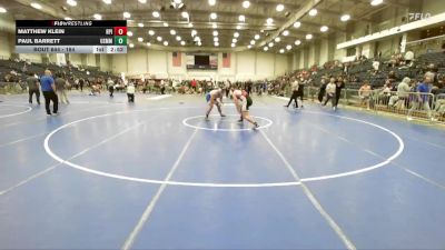184 lbs 5th Place Match - Paul Barrett, Merchant Marine vs Matthew Klein, Rensselaer Polytechnic Institute