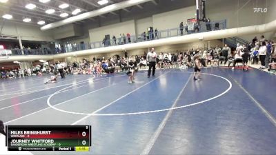 46 lbs Placement Matches (16 Team) - Miles Bringhurst, Westlake vs Journey Whitford, Sanderson Wrestling Academy