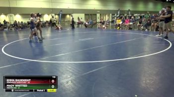 115 lbs Round 4 (8 Team) - Emma Bauknight, Hernando Wrestling vs Mady Whitted, Indiana Ice