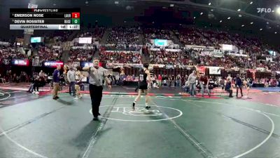 A - 126 lbs Quarterfinal - Devin Rossiter, Butte Central vs Emerson Nose, Laurel