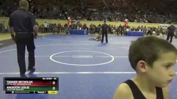 40 lbs Cons. Round 2 - Knoxson Leslie, Choctaw Ironman vs Tanner Reynolds, Little Axe Takedown Club