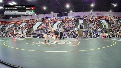 106 lbs Quarterfinals (8 Team) - Thomas Leeke, Whitehall HS vs Dakota Harmer, Lakewood HS