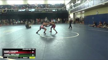 125 lbs Champ. Round 3 - Daniel Arellano, Sacramento City College vs Bobby Cisneros, Fresno City College