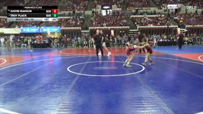 70 lbs Cons. Round 1 - Justin Isakson, Billings Wrestling Club vs Troy Flack, Bozeman Wrestling Club