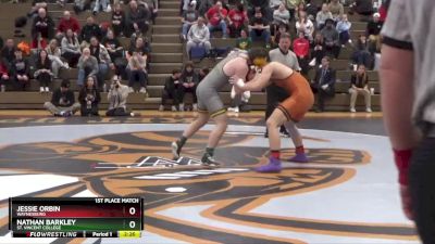 174 lbs 1st Place Match - Jessie Orbin, Waynesburg vs Nathan Barkley, St. Vincent College