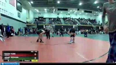 145 lbs Cons. Round 3 - Isaiah York, Indiana vs Henry Redman, Indiana