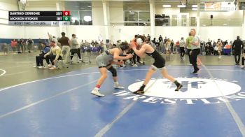 124 lbs Consolation - Santino Cerrone, Southside WC vs Jackson Stokes, Smittys Wrestling Barn