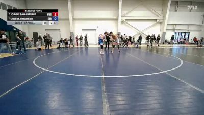 132 lbs Quarterfinal - Jorge Sagastume, Westlake Wrestling Club vs Diesel Knudsen, Sanderson Wrestling Academy