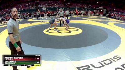 D2-175 lbs Cons. Round 3 - Cole Hines, Gallia Academy vs Andrew Barford, Col. DeSales