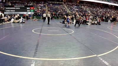 2A 120 lbs Cons. Round 2 - Alexander Cecil, Madison High School vs Jose Trejo, Surry Central