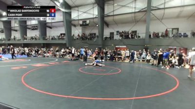 Junior Boys FS - 144 lbs Champ. Round 1 - Nikolas Santonocito, WA vs Cash Port, CA