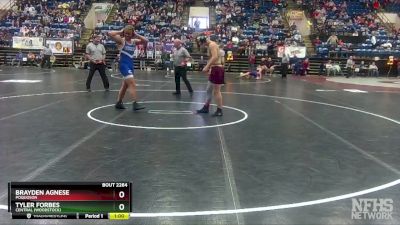 2 - 190 lbs 5th Place Match - Tyler Forbes, Central (Woodstock) vs Brayden Agnese, Poquoson