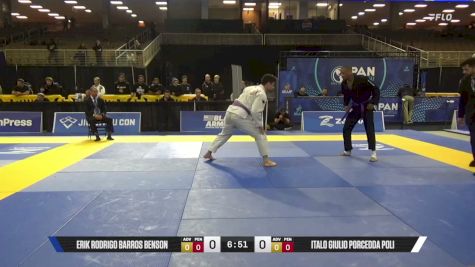 Italo Giulio Porcedda Poli vs Erik Rodrigo Barros Benson 2026 Pan Jiu Jitsu IBJJF Championship