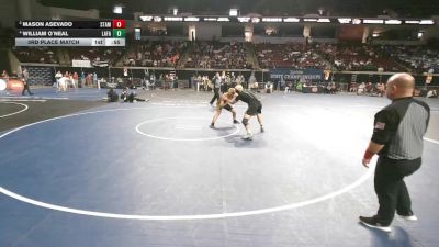 D 1 165 lbs 3rd Place Match - Mason Asevado, St. Amant vs William O`Neal, Lafayette