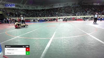 150 lbs Round Of 64 - Levi Pedorson, Mustang Middle School vs Jaelin Muse, Midwest City Bombers