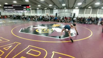 130 lbs Champ. Round 2 - Valeigha Fife, Woodland Park vs Mina Wright, Poudre