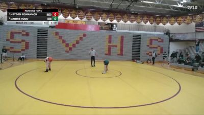 106 lbs Quarterfinal - Hayden Bohannon, Natrona County vs Darris Todd, Green River