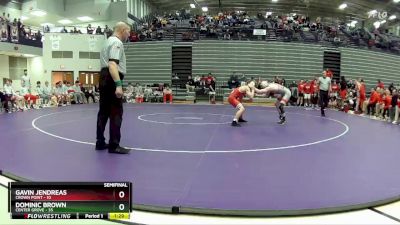 126 lbs Semis & 1st Wrestleback (8 Team) - Dominic Brown, Center Grove vs Gavin Jendreas, Crown Point