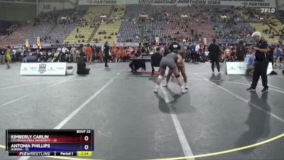 160 lbs Semis & 3rd Wb (16 Team) - Antonia Phillips, Aurora vs Kimberly Carlin, Colorado Mesa University