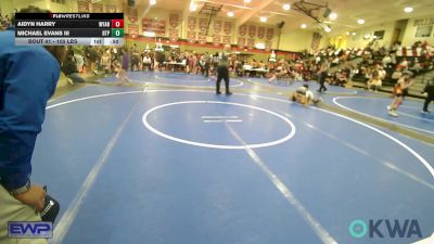 105 lbs Semifinal - Aidyn Harry, Wyandotte Youth Wrestling vs Michael Evans III, Tulsa Blue T Panthers