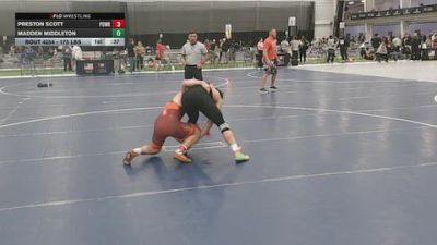 175 lbs Cons. Rd Of 16 - Madden Middleton vs Preston Scott, Position Wrestling