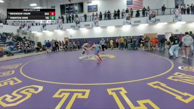 132 lbs 1st Place Match - Trenton Enis, Thermopolis vs Bronson Haun, Shoshoni Junior High School