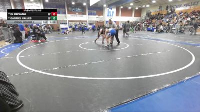 144 lbs Cons. Round 1 - Cj DePalma, Newbury Park vs Gabriel Valles, Baldwin Park