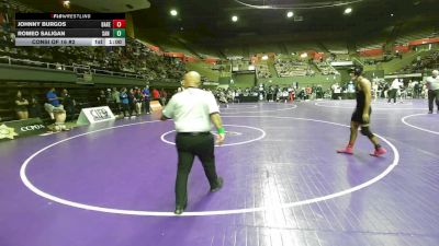 146 lbs Consi Of 16 #2 - Johnny Burgos, Bakersfield Christian High School vs Romeo Saligan, San Luis Obispo