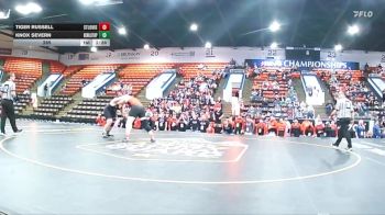 285 lbs Quarterfinals (8 Team) - Tiger Russell, St Louis vs Knox Severn, New Lothrop